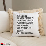 22Feels® Enkelin Geschenk - Kissen mit Spruch (Weiss 40x40cm)-Kissen Weiss 40x40-22Feels
