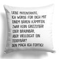 22Feels® Patentante Geschenk - Kissen mit Spruch (Weiss 40x40cm)-Kissen Weiss 40x40-22Feels