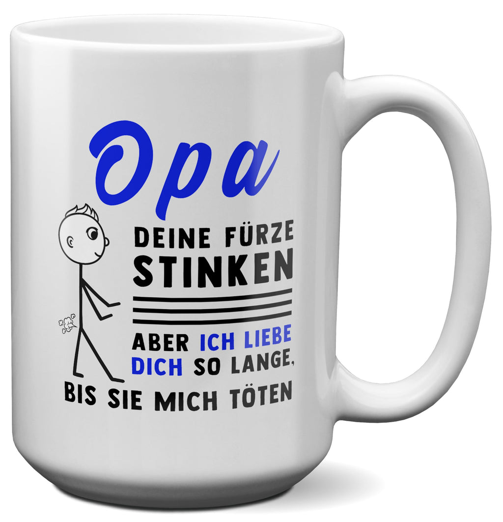 22Feels® Opa Geschenk - XL Tasse mit Spruch (Weiss, 440ml)-Weisse XL Tasse 440ml-22Feels