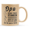 22Feels® Opa Geschenk - Glitzertasse mit Spruch (Gold, 320ml)-Glitzertasse Gold 320ml-22Feels