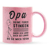 22Feels® Opa Geschenk - Glitzertasse mit Spruch (Pink, 320ml)-Glitzertasse Pink 320ml-22Feels