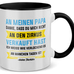 22Feels® Papa Geschenk von Tochter - Tasse mit Spruch (Weiss-Schwarz, 320ml)-TwoTone Tasse Weiss-Schwarz 320ml-22Feels