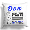 22Feels® Opa Geschenk - Kissen mit Spruch (Weiss 40x40cm)-Kissen Weiss 40x40-22Feels