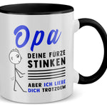 22Feels® Opa Geschenk - Tasse mit Spruch (Weiss-Schwarz, 320ml)-TwoTone Tasse Weiss-Schwarz 320ml-22Feels