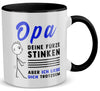 22Feels® Opa Geschenk - Tasse mit Spruch (Weiss-Schwarz, 320ml)-TwoTone Tasse Weiss-Schwarz 320ml-22Feels