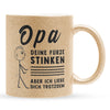 22Feels® Opa Geschenk - Glitzertasse mit Spruch (Gold, 320ml)-Glitzertasse Gold 320ml-22Feels