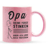 22Feels® Opa Geschenk - Glitzertasse mit Spruch (Pink, 320ml)-Glitzertasse Pink 320ml-22Feels