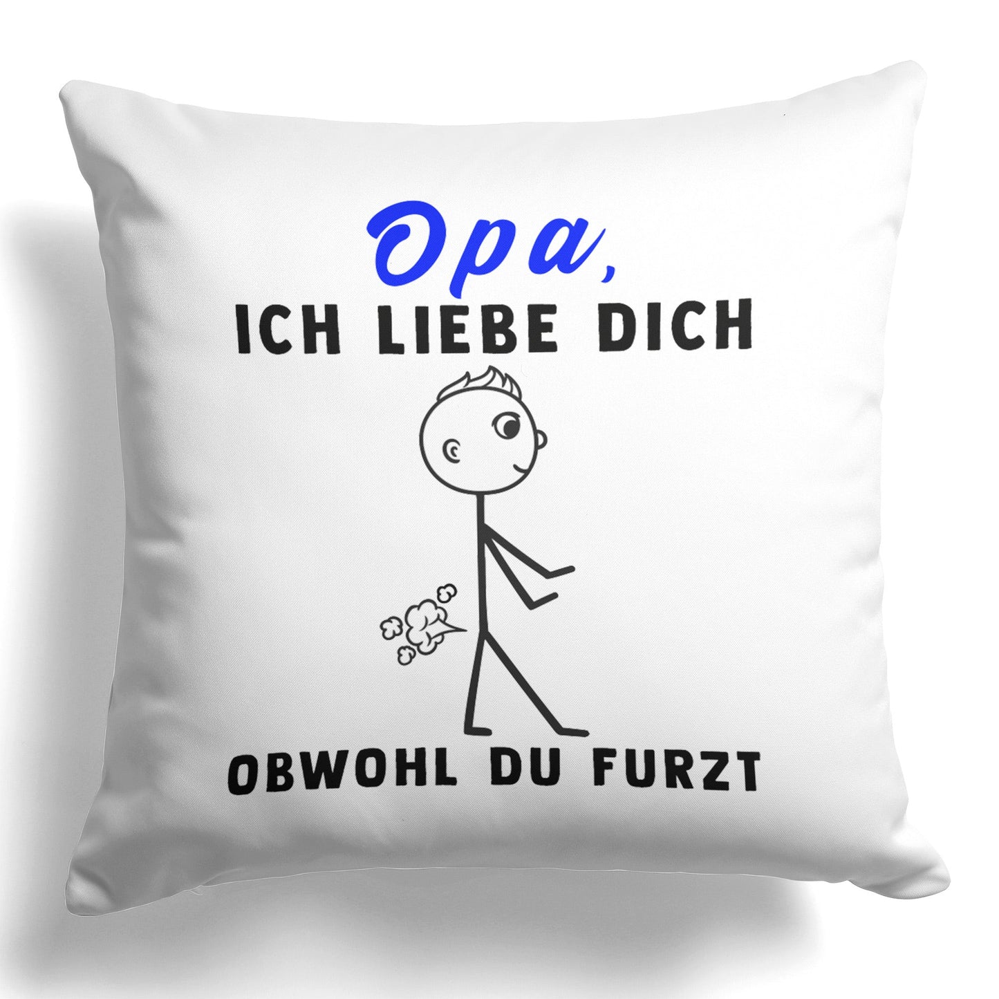 22Feels® Opa Geschenk - Kissen mit Spruch (Weiss 40x40cm)-Kissen Weiss 40x40-22Feels