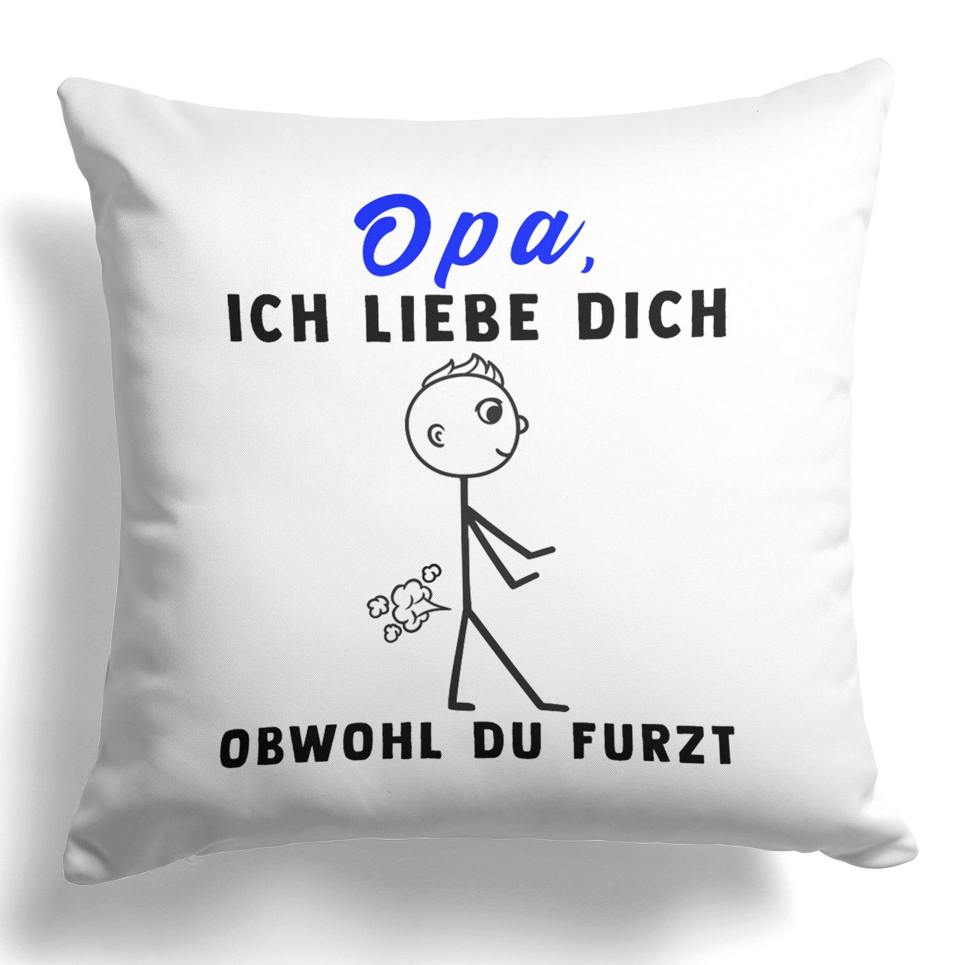 22Feels® Opa Geschenk - Kissen mit Spruch (Weiss 40x40cm)-Kissen Weiss 40x40-22Feels