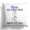 22Feels® Opa Geschenk - Kissen mit Spruch (Weiss 40x40cm)-Kissen Weiss 40x40-22Feels