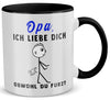 22Feels® Opa Geschenk - Tasse mit Spruch (Weiss-Schwarz, 320ml)-TwoTone Tasse Weiss-Schwarz 320ml-22Feels