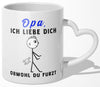22Feels® Opa Geschenk - Tasse mit Spruch (Herzhenkel, Weiss, 320ml)-Tasse Weiss Herzhenkel 320ml-22Feels