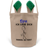 22Feels® Opa Grossvater Osterkorb mit Henkel Ostergeschenk Tragetasche Ostern Deko Osternest Körbchen Hasenohren (Beige/Grün)-Ostern Tragetasche-22Feels