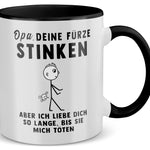 22Feels® Opa Geschenk - Tasse mit Spruch (Weiss-Schwarz, 320ml)-TwoTone Tasse Weiss-Schwarz 320ml-22Feels