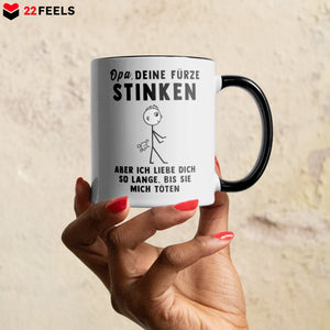 22Feels® Opa Geschenk - Tasse mit Spruch (Weiss-Schwarz, 320ml)-TwoTone Tasse Weiss-Schwarz 320ml-22Feels
