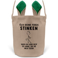 22Feels® Opa Grossvater Osterkorb mit Henkel Ostergeschenk Tragetasche Ostern Deko Osternest Körbchen Hasenohren (Beige/Grün)-Ostern Tragetasche-22Feels