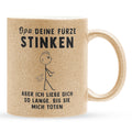 22Feels® Opa Geschenk - Glitzertasse mit Spruch (Gold, 320ml)-Glitzertasse Gold 320ml-22Feels