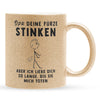 22Feels® Opa Geschenk - Glitzertasse mit Spruch (Gold, 320ml)-Glitzertasse Gold 320ml-22Feels