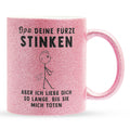 22Feels® Opa Geschenk - Glitzertasse mit Spruch (Pink, 320ml)-Glitzertasse Pink 320ml-22Feels