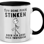 22Feels® Opa Geschenk - Tasse mit Spruch (Weiss-Schwarz, 320ml)-TwoTone Tasse Weiss-Schwarz 320ml-22Feels