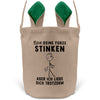 22Feels® Opa Grossvater Osterkorb mit Henkel Ostergeschenk Tragetasche Ostern Deko Osternest Körbchen Hasenohren (Beige/Grün)-Ostern Tragetasche-22Feels