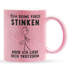 22Feels® Opa Geschenk - Glitzertasse mit Spruch (Pink, 320ml)-Glitzertasse Pink 320ml-22Feels