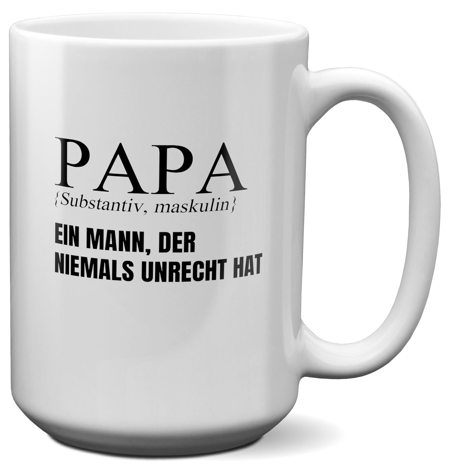 22Feels® Papa Geschenk - XL Tasse mit Spruch (Weiss, 440ml)-Weisse XL Tasse 440ml-22Feels