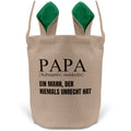 22Feels® Papa Osterkorb Vater mit Henkel Ostergeschenk Tragetasche Ostern Deko Osternest Körbchen Hasenohren (Beige/Grün)-Ostern Tragetasche-22Feels