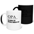 22Feels® Opa Geschenk - Zaubertasse mit Spruch (Matt-Schwarz und Weiss, 320ml)-Farbwechsel Tasse Matt 320ml-22Feels