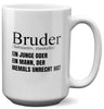 22Feels® Bruder Geschenk - XL Tasse mit Spruch (Weiss, 440ml)-Weisse XL Tasse 440ml-22Feels