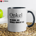 22Feels® Onkel Geschenk - Tasse mit Spruch (Weiss-Schwarz, 320ml)-TwoTone Tasse Weiss-Schwarz 320ml-22Feels