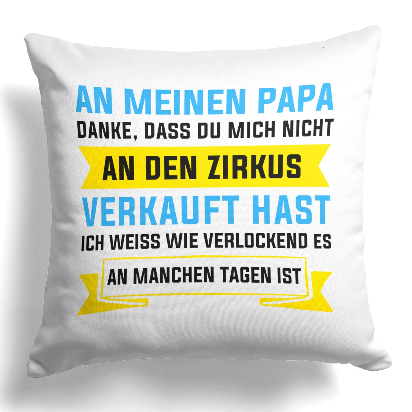 22Feels® Papa Geschenk - Kissen mit Spruch (Weiss 40x40cm)-Kissen Weiss 40x40-22Feels