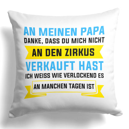 22Feels® Papa Geschenk - Kissen mit Spruch (Weiss 40x40cm)-Kissen Weiss 40x40-22Feels