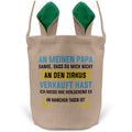 22Feels® Papa Osterkorb Vater mit Henkel Ostergeschenk Tragetasche Ostern Deko Osternest Körbchen Hasenohren (Beige/Grün)-Ostern Tragetasche-22Feels