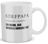 22Feels® Geschenk für Stiefpapas - Tasse mit Spruch: Definition - Ein Mann, der niemals unrecht hat (Weiss, 320ml)-Weisse Tasse 320ml-22Feels