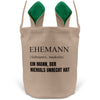 22Feels® Ehemann Osterkorb mit Henkel Ostergeschenk Tragetasche Ostern Deko Osternest Körbchen Hasenohren (Beige/Grün)-Ostern Tragetasche-22Feels
