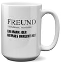 22Feels® Freund Geschenk zum Jahrestag, Valentinstag etc. - XL Tasse mit Spruch (Weiss, 440ml)-Weisse XL Tasse 440ml-22Feels