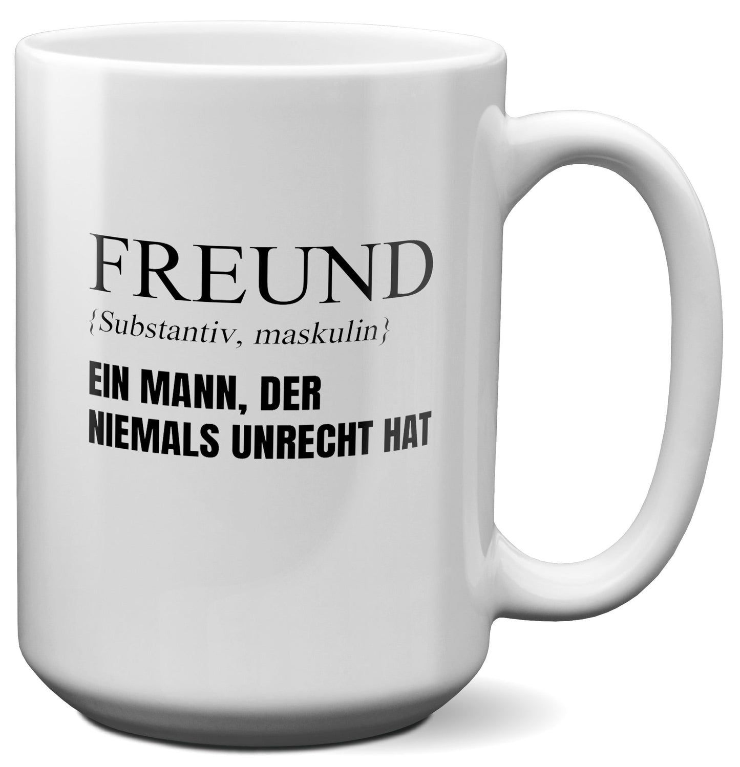 22Feels® Freund Geschenk zum Jahrestag, Valentinstag etc. - XL Tasse mit Spruch (Weiss, 440ml)-Weisse XL Tasse 440ml-22Feels