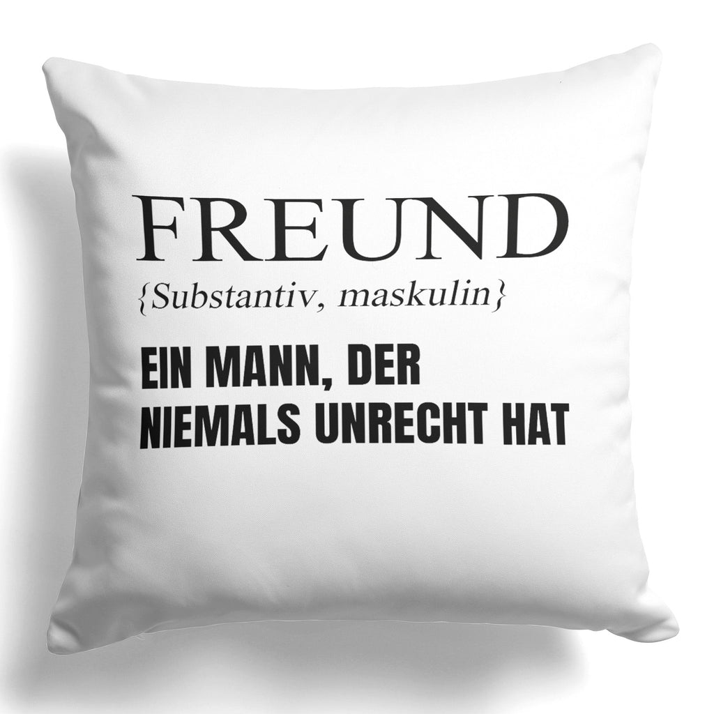 22Feels® Freund Geschenk zum Jahrestag, Valentinstag etc. - Kissen mit Spruch (Weiss 40x40cm)-Kissen Weiss 40x40-22Feels