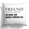 22Feels® Freund Geschenk zum Jahrestag, Valentinstag etc. - Kissen mit Spruch (Weiss 40x40cm)-Kissen Weiss 40x40-22Feels