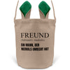 22Feels® Freund Paar Osterkorb mit Henkel Ostergeschenk Tragetasche Ostern Deko Osternest Körbchen Hasenohren (Beige/Grün)-Ostern Tragetasche-22Feels