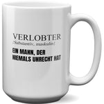 22Feels® Verlobter Geschenk - XL Tasse mit Spruch (Weiss, 440ml)-Weisse XL Tasse 440ml-22Feels