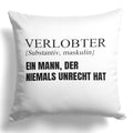 22Feels® Verlobter Geschenk - Kissen mit Spruch (Weiss 40x40cm)-Kissen Weiss 40x40-22Feels