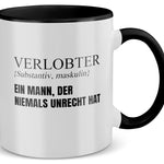 22Feels® Verlobter Geschenk - Tasse mit Spruch (Weiss-Schwarz, 320ml)-TwoTone Tasse Weiss-Schwarz 320ml-22Feels