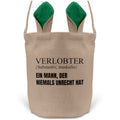 22Feels® Verlobter Männer Osterkorb mit Henkel Ostergeschenk Tragetasche Ostern Deko Osternest Körbchen Hasenohren (Beige/Grün)-Ostern Tragetasche-22Feels