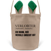 22Feels® Verlobter Männer Osterkorb mit Henkel Ostergeschenk Tragetasche Ostern Deko Osternest Körbchen Hasenohren (Beige/Grün)-Ostern Tragetasche-22Feels