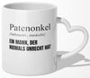 22Feels® Patenonkel Geschenk - Tasse mit Spruch (Herzhenkel, Weiss, 320ml)-Tasse Weiss Herzhenkel 320ml-22Feels