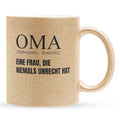 22Feels® Oma Geschenk - Glitzertasse mit Spruch (Gold, 320ml)-Glitzertasse Gold 320ml-22Feels