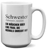 22Feels® Schwester Geschenk - XL Tasse mit Spruch (Weiss, 440ml)-Weisse XL Tasse 440ml-22Feels