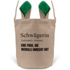 22Feels® Schwägerin Osterkorb mit Henkel Ostergeschenk Tragetasche Ostern Deko Osternest Körbchen Hasenohren (Beige/Grün)-Ostern Tragetasche-22Feels